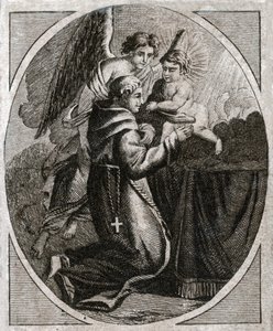 Heiliger Antonius von Padua (Stich Anfang 19. Jahrhundert) von French School