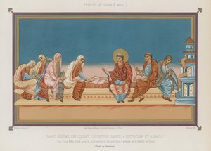 Sankt Hieronymus erklärt die Heilige Schrift