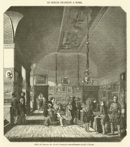 Lesesaal des neu gegründeten Cercle Français in Rom von French School