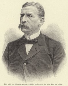 Salomon-Auguste Andree, Nordpol-Entdecker im Ballon von French School