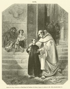 Eine Szene aus der Kindheit von Gluck (Salon von 1849) von French School
