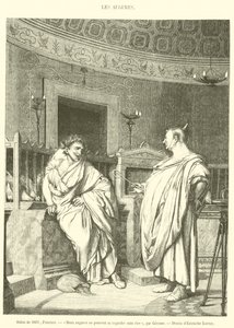 Salon von 1861, Malerei, Zwei Auguren können sich nicht ansehen, ohne zu lachen (Stich) von French School