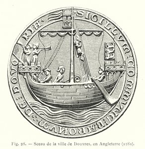 Siegel der Stadt Dover, England von French School