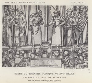 Scene Du Theatre Comique Au XVIe Siecle von French School