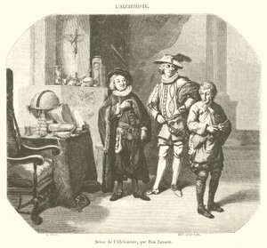 Szene des Alchemisten von French School