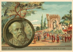 Szene aus Charles Gounods Oper Le Tribut de Zamora von French School