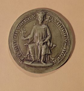 Siegel von Ludwig IX. (1214-70) mit Zepter und Lilie, ca. 1252