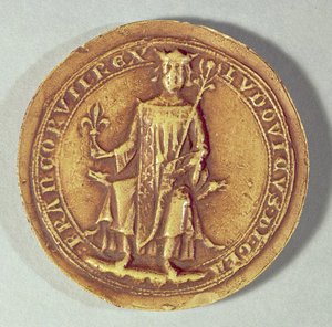 Siegel von St. Louis mit Zepter und Lilie, ca. 1252