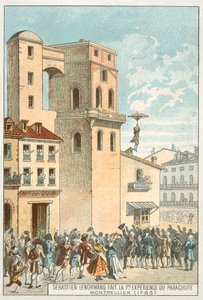 Sebastien Lenormand macht den ersten Fallschirmsprung, Montpellier
