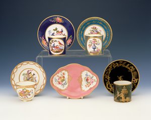 Auswahl an Sèvres-Porzellan, ca. 1760