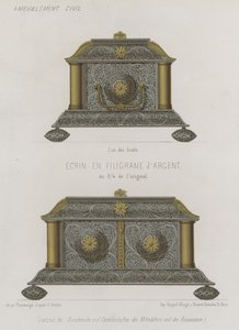 Silberfiligran-Kästchen von French School