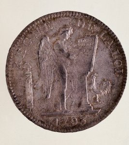 Silberner französischer Ecu, französische Republik (1793-1804)