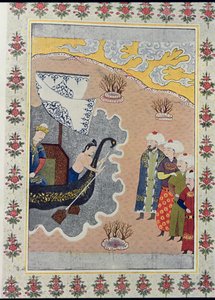 Sindbad geht an Bord, Illustration für Sindbad der Seefahrer, aus Tausendundeine Nacht, 1895 von French School