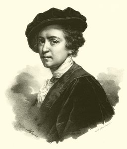 Porträt von Sir Joshua Reynolds (Gravur) von French School