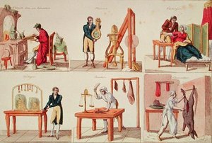 Sechs Berufe von French School