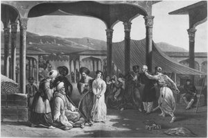 Sklavenbasar, Algier, Algerien, um 1820