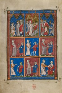 Sloane 1977,6v Verschiedene biblische und medizinische Szenen
