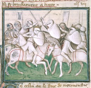 Die Schlacht von Crecy, c.1410