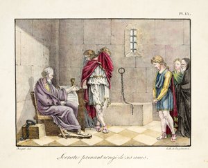 Sokrates nimmt Abschied von seinen Freunden, veröffentlicht von Engelmann, ca. 1835
