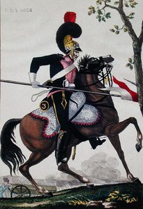 Soldat der französischen Haushaltskavallerie während der Zeit des Kaiserreichs von French School