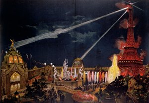 Erinnerung an die Illuminationen in Paris zur Feier des 1. Jahrhunderts der Französischen Revolution während der Weltausstellung 1889