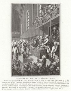 Rede von König Ludwig XVI. von Frankreich vor der Nationalversammlung, Französische Revolution, 4. Februar 1790 von French School
