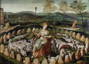 St. Genevieve bewacht ihre Herde