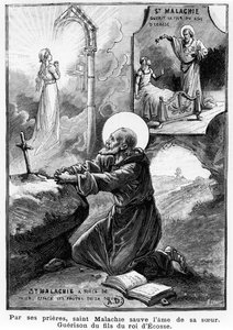 St. Malachy betet für die Seele seiner Schwester