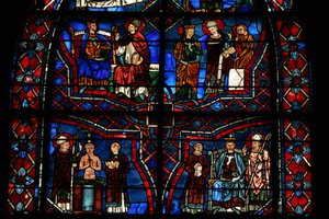 St. Remigius tauft König Chlodwig von French School