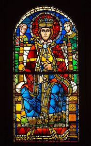 Buntglas. Kaiser in Majestät, spätes 12. Jahrhundert von French School