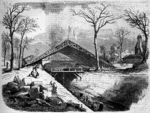 Stand der Arbeiten an der Gletscheranlage des Bois de Boulogne, Paris