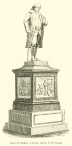 Statue von Franklin in Boston von French School
