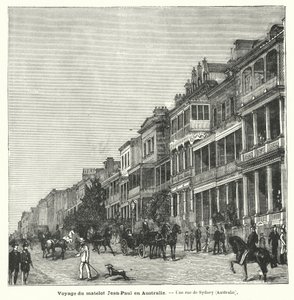Straße in Sydney, New South Wales, Australien (Gravur) von French School