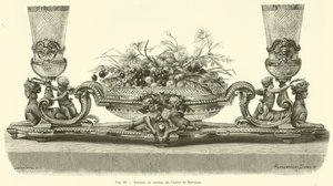Kristallaufsatz aus der Baccarat-Fabrik (Stich) von French School