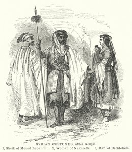 Syrische Kostüme (Gravur) von French School