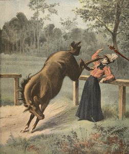 Schrecklicher Tritt, Illustration aus Le Petit Journal: Supplement illustre, 3. Juli 1898