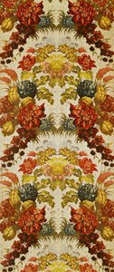 Textil mit wiederholtem Blumenmuster, Lyoner Werkstatt, um 1740