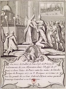 Die Abkehr von Henri IV (1553-1610) in St. Denis, Juli 1593