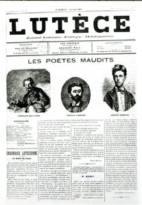Die verfluchten Dichter, Titelseite der Zeitung Lutece, 1884