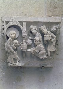 Die Anbetung der Könige, ursprüngliches Kapitell aus dem Kirchenschiff der Kathedrale