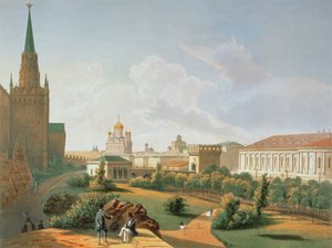 Der Alexander-Garten in Moskau, gedruckt von Jacottet und Bachelier, 1830 von French School