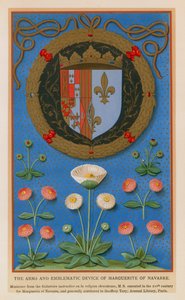 Die Waffen und Emblematischen Geräte von Marguerite von Navarra von French School