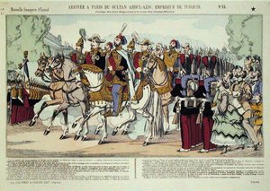 Die Ankunft von Sultan Abd al-Aziz (1830-76) in Paris im Jahr 1867