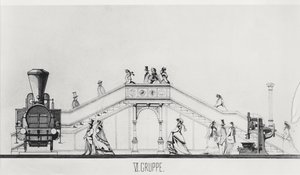 Der österreichische Pavillon auf der Weltausstellung von 1867 von French School