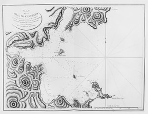 Die Bucht von Castries, in der Straße von Tartary, aus dem Reisebericht von La Pérouse