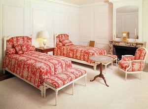 Das Schlafzimmer von General Charles De Gaulle und seiner Frau im Grand Trianon