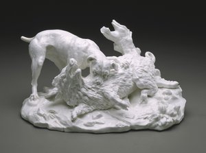 Die Wildschweinjagd, um 1751