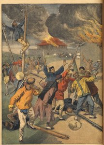 Der Boxeraufstand in China - Ereignisse in China. Die Boxer. Illustration für Le Petit Journal, 24. Juni 1900