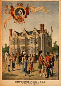 Der britische Pavillon auf der Weltausstellung 1900 in Paris, Illustration aus Le Petit Journal, supplement illustre, 5. August 1900