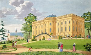 Das Schloss von Montmorency, nahe Paris, ca. 1815-20 (Farbstich) von French School